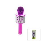 WİRELESS MİKROFON KARAOKE - HOPARLÖR USB ŞARJLI USB - TF - AUX RENKLİ KROM KAPLAMA PİL:800mAh - DC 5