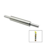VOCEN ROLLİNG PİN ÇELİK METAL MERDANE - HAMUR RULOSU MERDANE: 25CM - SAP: 2X9CM =T.UZUNLUK:43CM (2)