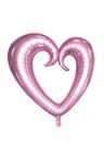 Folyo Balon Ortası Boş Kalp 100 Cm Helyum Uyumlu