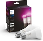 Philips HueWCA 9-75W Renkli Akıllı Ampul 2'li Ekopaket E27 Bluetooth Özellikli - 25.000 Saat Ampul Kullanım Ömrü
