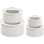 NEOFLAM FIKA ONE BUZ BEYAZ SERAMIK SAKLAMA KABI SETI 4PRC D-NEONE004-01