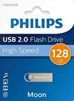 Philips FM12FD160B/00 128GB Moon Klasik Gümüş USB 2.0 Metal Flash Bellek