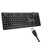 Philips SPK6247B USB 1.2 Metre Kablolu Klasik Siyah Numpadli Türkçe Q Klavye