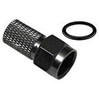 Fully E-325 Siyah Contalı RG6/U6 22Mm 1.Kalite F Konnektör (100'Lü Poşet)