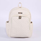 M&Y Dust Deri Anne Bebek Bakım Sırt Çantası 7130 Krem