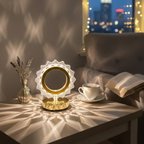 Güneş Şeklinde Kristal LED Masa Lambası – Dokunmatik, 3 Renk Işık Modlu, Şarjlı Mini Dekoratif Gece 