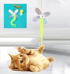 Kelebek Model Elastik Kendinden Yapışkanlı Kedi Oyun Oltası (2)