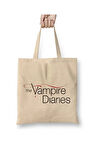 Vampire Diaries Bez Çanta Uzun Saplı Alışveriş Çantası Plaj Çantası