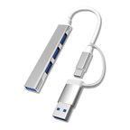 4 Port&amp;apos;lu Bağlantı İstasyonu Ultra İnce USB Bölücü TYPE-C tipi Çoklu Arayüz Adaptörü Multi 