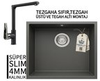 RealStone Steep 50 Antrasit Granit Evye & Vesta Antrasit Uyumlu Batarya Seti