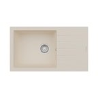 RealStone Assos 76 Xl P010 Granit Evye 760x435 mm Tek Göz Damlalıklı Mutfak Evyesi - RealStone P010 Assos 76 XL Krem