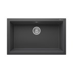 RealStone K003 Didyma 77 Granit Evye 770x530 mm Tek Göz Mutfak Evyesi - RealStone K003 Didyma 77 Antrasit