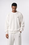 Erkek Respire Basic Oversize Sweatshirt Ekru