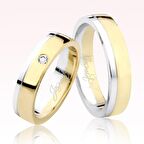 Sarı Beyaz Altın Alyans 2902-2