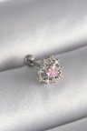 316L Çelik Gümüş Renk Zirkon Taşlı Kalp Tragus Piercing TJ-PR1231