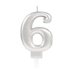 6 Rakam Mum Gümüş Renk (2)
