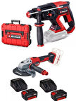 Einhell TP-HD 18/22 D li BL Matkap Axxio 18/150 Avuç Taşlama 2x4.0ah Akülü Kömürsüz Set