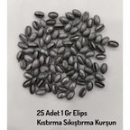 Kıstırma Sıkıştırma Kurşun Elips 25 Adet 1 GR
