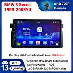 BMW 3 Serisi E46 1999-2005 Yıl 2GB Ram 32GB Hafıza 9 İnç Android 14 Cihaz Kablosuz Carplay Kablosuz Android Auto Multimedya Navigasyon Double Teyp Araç Monitor Ekran