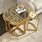 İvory Zigon Sehpa Seti 5'li