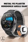 Akıllı Saat Sağlık ve Fitness Takibi Bluetooth Bağlantılı Dokunmatik Ekran