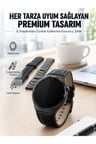 3 Kordonlu AMOLED Ekran Bluetooth Aramalı Akıllı Saat Metal, Deri ve Silikon Kordon Seti