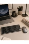 Bluetooth ve 2.4G Destekli Kablosuz Klavye Mouse Seti Şarj Edilebilir