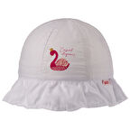 Kız çocuk Kuğu Baskılı Şapka (1-3 yaş)