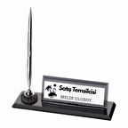 Kurumsal Firmalara Özel Logolu Masa Üstü İsimlik | Kalemli Kristal Tasarım