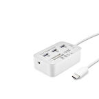 Type-C Hub Combo 3*Usb3.0 + Ms + Sd + M2 + Tf 20Cm Beyaz HDX7029
