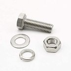 AKB M6x20mm Altıköşe (Altıgen,Anahtar) Başlı Vida , Somun , Rondela ve Yaylı Pul  10 Takım  (rf145)