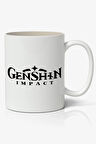 Genshin Impact Logo Anime Temalı Beyaz Porselen Kupa Bardak