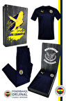 Fenerbahçe Orijinal A Takım Futbolcu Lacivert Antrenman Çocuk T-Shirt + Eşofman Alt Set Kutulu