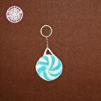 Uretti - Tuğba 9352 7828 El Yapımı Örgü Çarkıfelek Model Anahtarlık / 6 x 6 cm