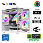 Xaser Cube X180 i5 12400F 16GB Ram 512GB M.2 NVMe SSD 6GB RTX3050 Beyaz Masaüstü Oyuncu Bilgisayarı
