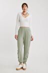 Yanları Büzgülü Beli Ve Paçası Lastikli Pantolon