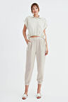 Viskon Keten Pileli Pantolon