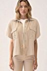 Kapak Cepli Krinkıl Kumaş Gömlek