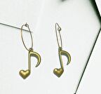 Herşey Nota Nota Kalp Küpe