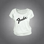 Herşey Nota Fender Beyaz Kadın Tshirt