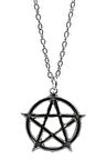 Vika (wicca) Pentagram Tasarımlı Kolye 925 Ayar Gümüş Kaplama 