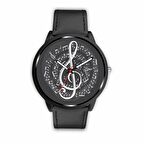 Sol Anahtar Melodi Nota Siyah Kol Saat Erkek Kadın