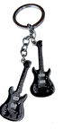 Siyah Gitar 2'li Metal Anahtarlık