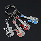 Gitar 4'lü metal Anahtarlık