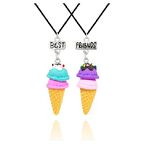 Best friends Renkli Dondurma Külahı Arkadaşlık sevgili Kolye