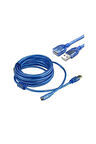 Rose Usb Uzatma Kablosu 10 Metre Uzatıcı Dişi Erkek Filtreli Mavi 10Mt