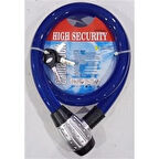 Motosiklet Kilit Motosiklet Çelik Halat Kilit 25X1500 Kilit MAVİ