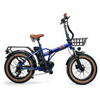 ALBA FOLD F 750 mid OFF ROAD PREMİUM 48V 16Ah(768Wh) LACİVERT ZIRHLI LASTİK