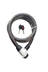Motosiklet Kilidi Çelik Güçlendirilmiş Halat Zincir Kilit 22x200 2 Metre SİYAH