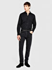 Slim Fit Esnek Koton Gömlek Erkek Siyah Gömlek - 323A5CNX5QL19